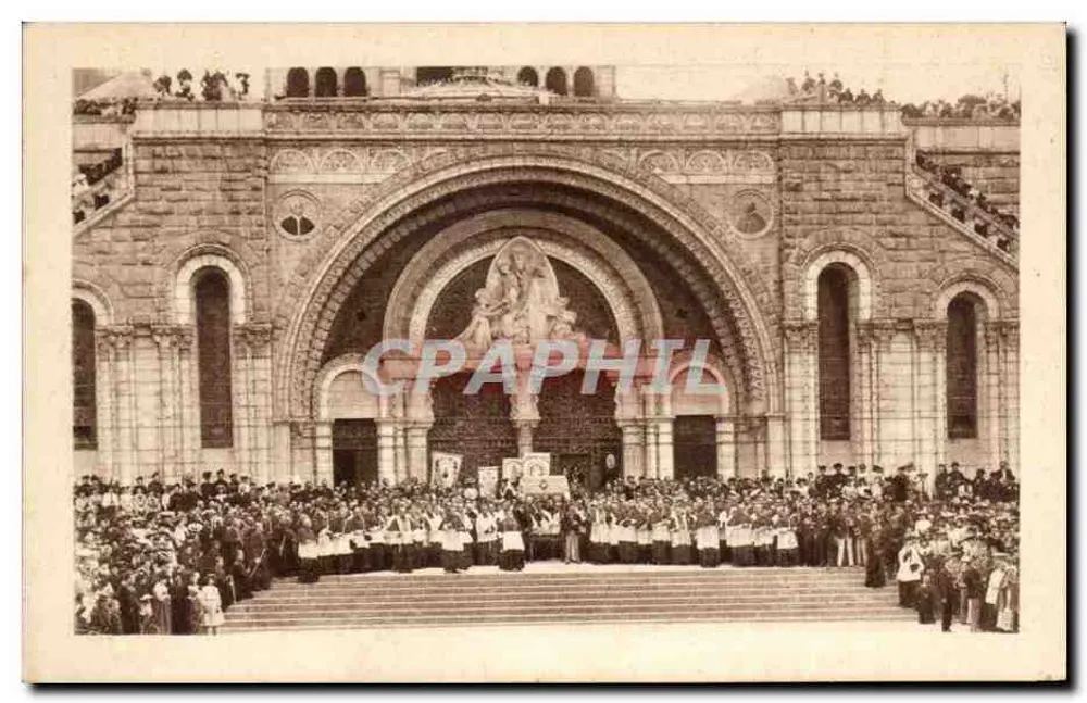 Lourdes — Segnung des Allerheiligsten Sakraments — Éditeur du Rosaire, Lourdes, n°71 - Vorderseite