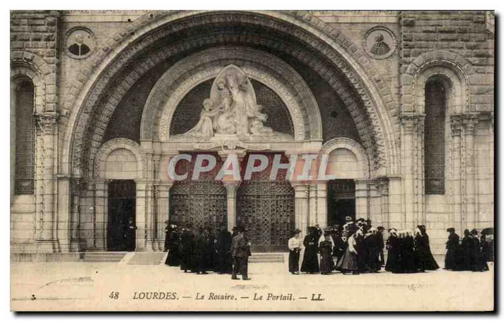 Lourdes — Das Rosenkranztor — Das Portal — LL. — n°48 - Vorderseite