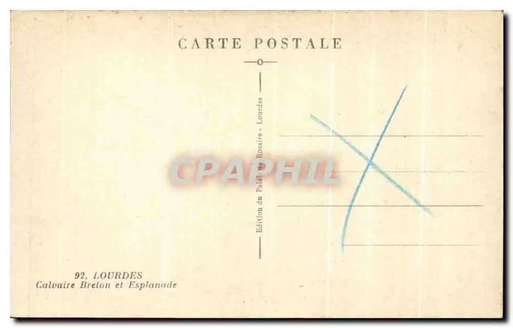 Calvário de Lourdes — Espaço — Edição do Palácio do Rosário - Verso