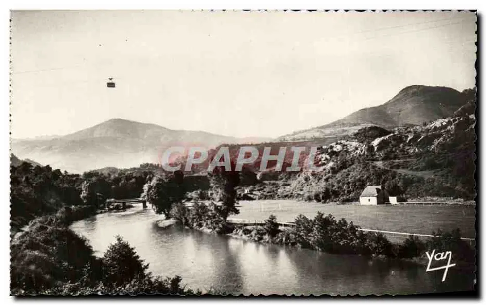 Lourdes — Der « BEOUT » mit Seilbahn — Eine Kabine über dem Gave — Foto-Ausgabe QUINNAULT - Vorderseite