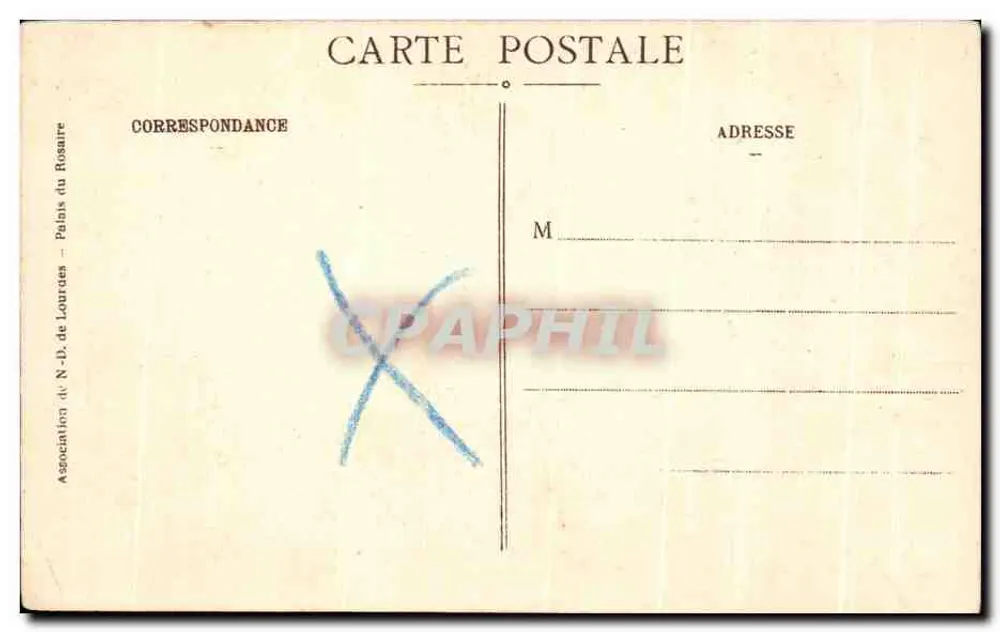 Lourdes - Retrato de Bernadette Soubirous - Association du Palais de Lourdes - Verso