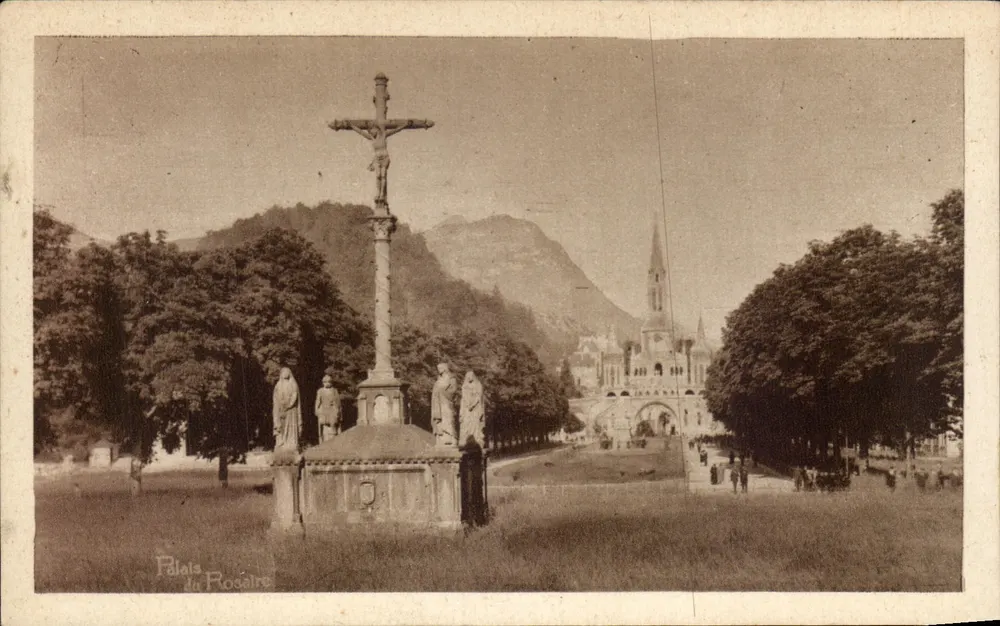 Calvario Bretón y Paseo — Lourdes — Edición Palacio del Rosario - Anverso