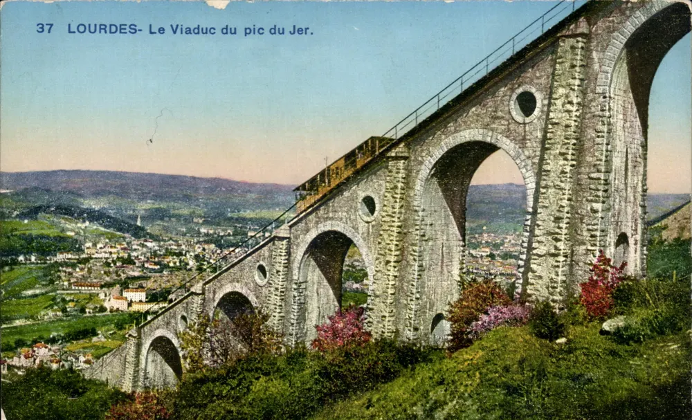 Lourdes - O Viaduto do Pic du Jer — Fotoquímica A.D.I.A. (Nice) - Frente