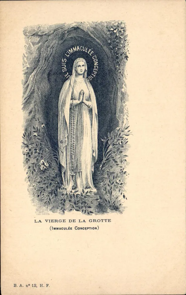 De Heilige Maagd van de Grot — Onbevlekte Verlossing — B.A. n°12, H.F. - Voorkant