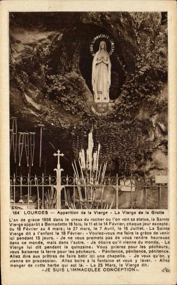 LOURDES — Erscheinung der Jungfrau — Die Jungfrau der Grotte - Vorderseite