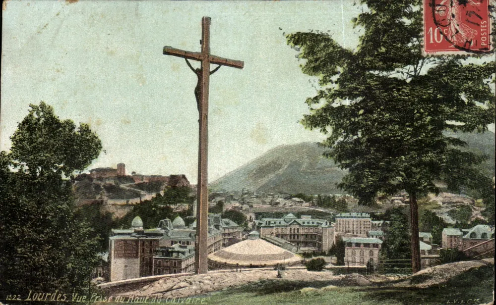 Lourdes - Ansicht vom Gipfel des Calvary — L.V. & Cie, Paris - Vorderseite