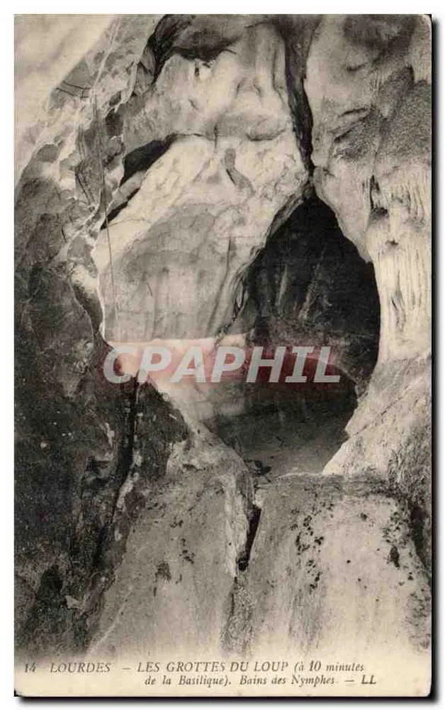 Lourdes — Die Grotten des Loup (10 Minuten von der Basilika entfernt), Bäder der Nymphen — LL - Vorderseite