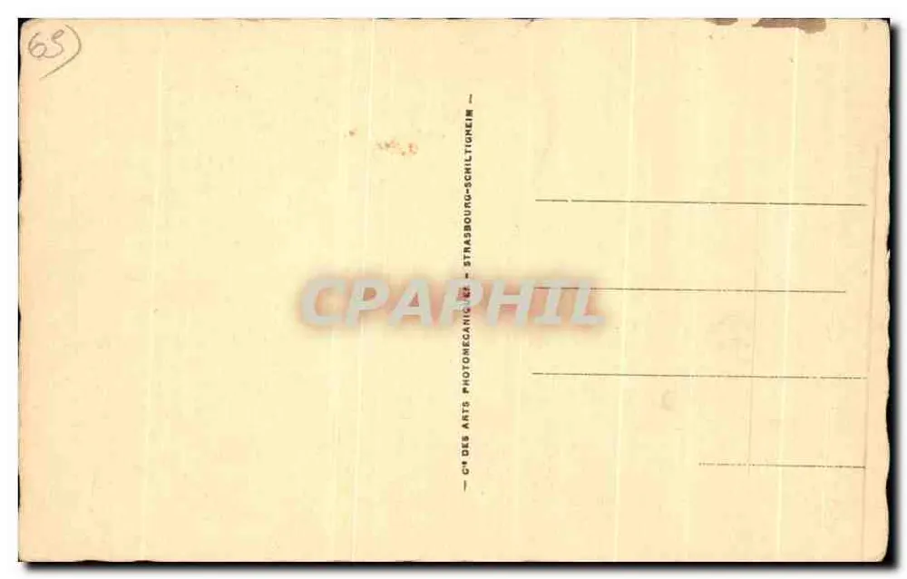 Lourdes — Die Prozession. Kinder Marias, die aus der Basilika kommen — C° des Arts Photomecanique, Straßburg - Rückseite