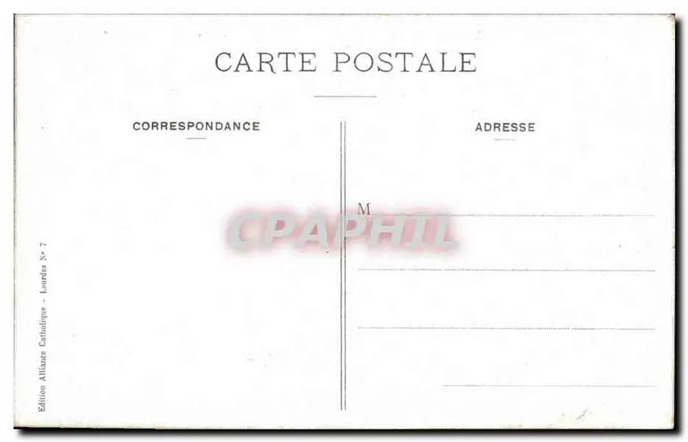 Lourdes - A Gruta - N°7 - Verso