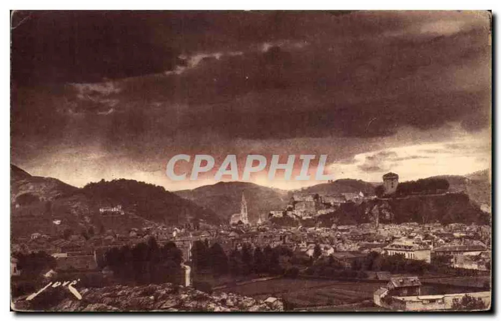 Lourdes — Übersicht der Stadt, des Schlosses und der Basilika — Jové, Pau (B.-P.) - Vorderseite