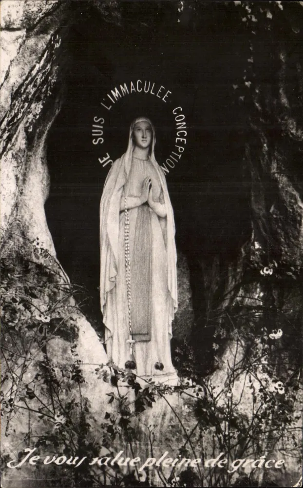 Notre-Dame de la Grotte — Statue der Jungfrau in der Grotte — Missionen von Maduré und Madagaskar - Vorderseite