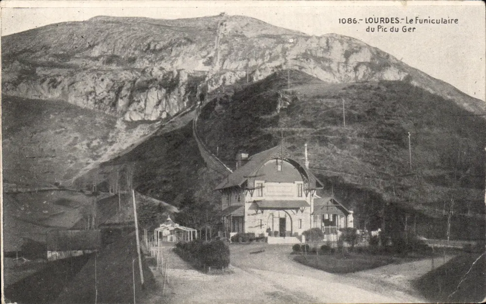Lourdes — Le funiculaire du Pic du Ger — éditeur Lourdes, n° 1086 - Recto