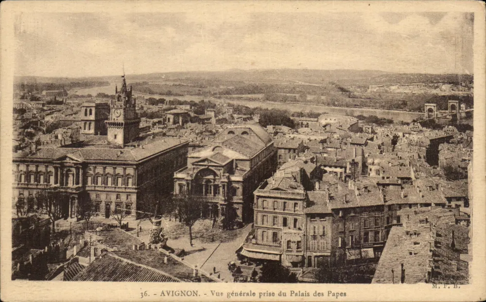 Avignon — Allgemeiner Blick vom Palais des Papes — M. F. B. - Vorderseite
