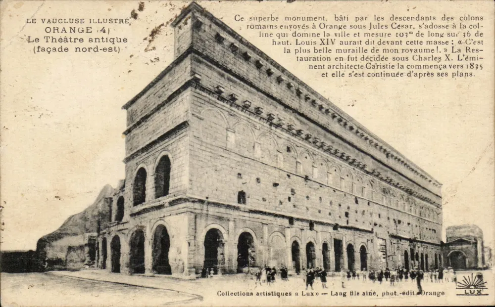 Orange — Das antike Theater (Nordostfassade) — Künstlerische Sammlungen « Lux » — Lang fils, Verlag Orange - Vorderseite