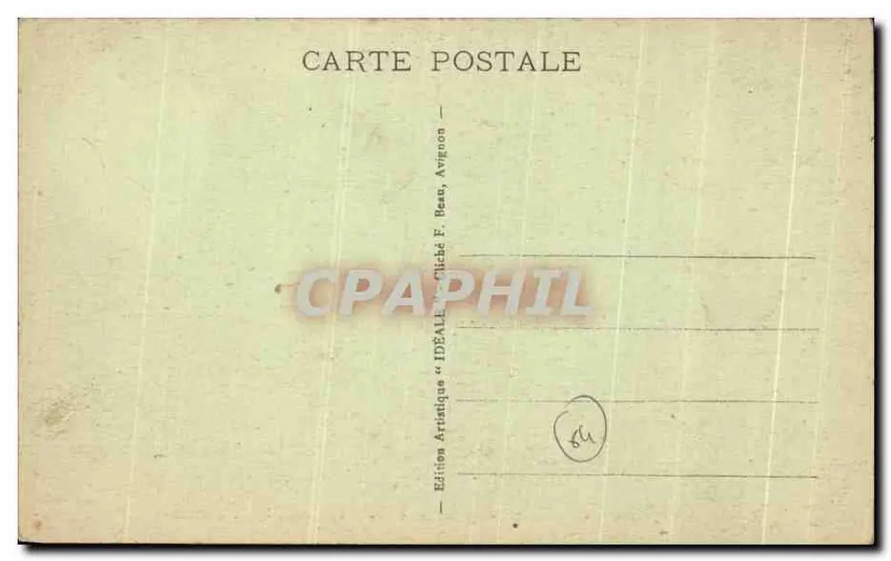 Avignon — Allgemeiner Blick - Kleiner Rhône - Insel Barthelasse und Großer Rhône — Ideal-Edition, M. F. B. - Rückseite
