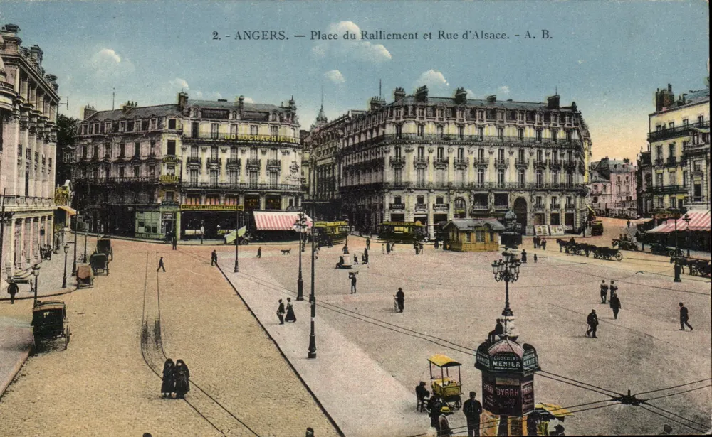 Angers — Place du Ralliement und Rue d'Alsace — A. B. - Vorderseite