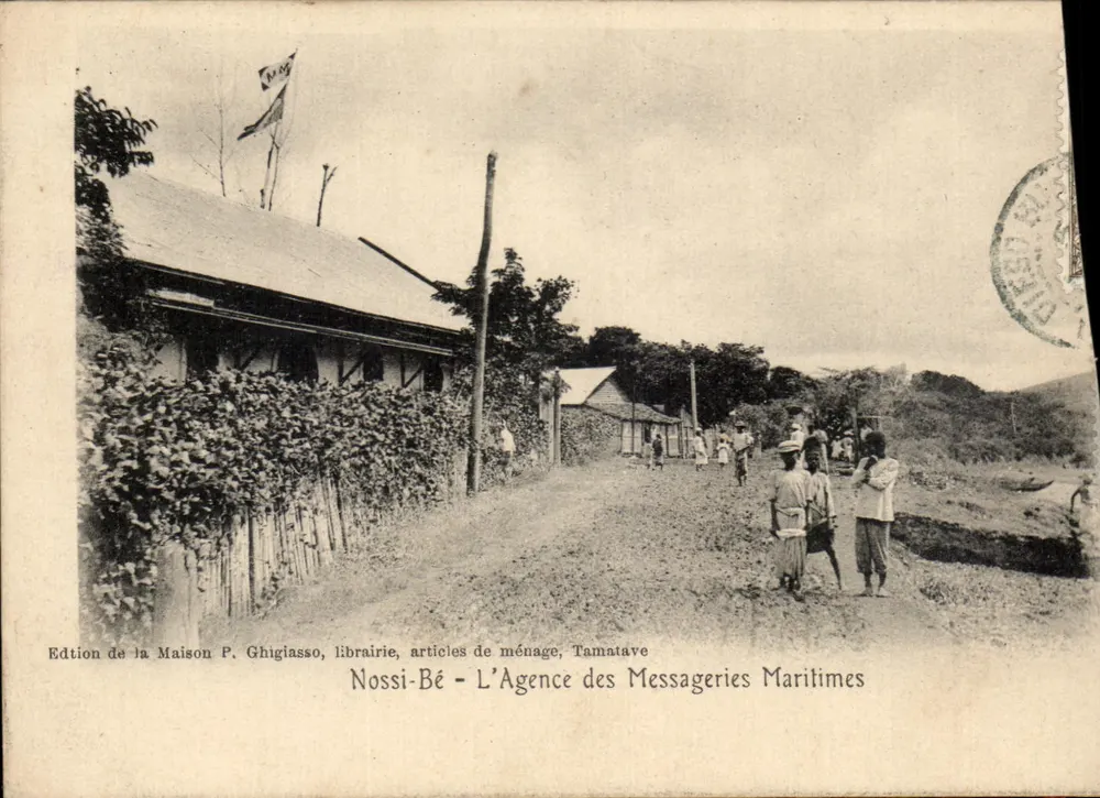 Nossi-Bé — L'Agence des Messageries Maritimes — édition de la Maison P. Ghigiasso - Vorderseite