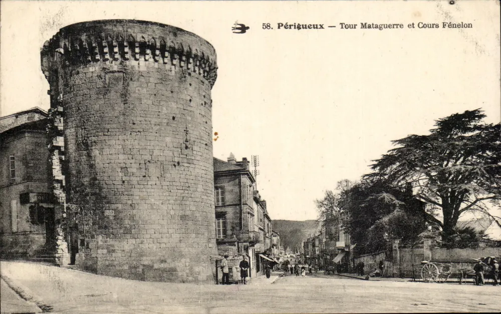 Périgueux — Tour Mataguerre und Cours Fénelon — Unbekannter Verleger, Nr. 58 - Vorderseite