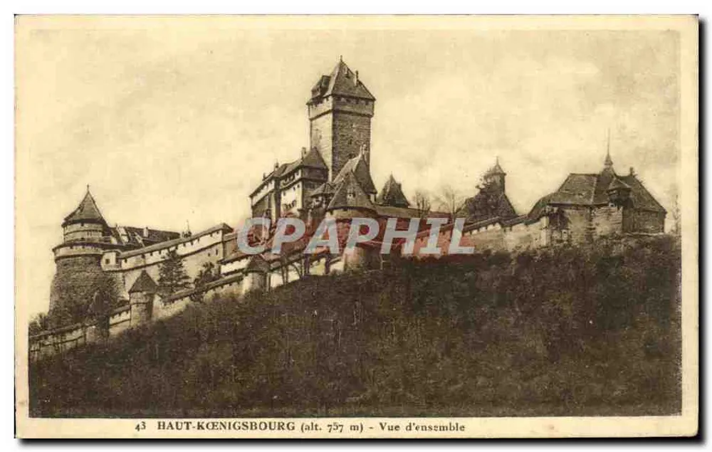 Haut-Kœnigsbourg (alt. 757 m) — Vista geral — Edição especial no Castelo - Frente