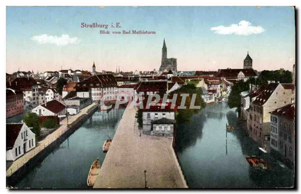 Strasbourg i. E. — Vista desde o Bad Mathisturm — editor não visível - Frente