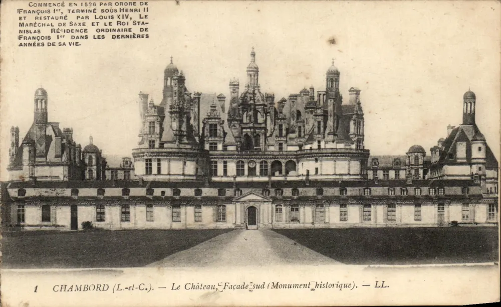 Chambord — Het Kasteel, Zuidzijde (Historisch Monument) — LL. - Voorkant