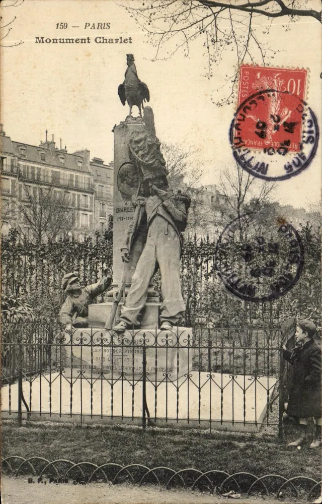 Monument Charlet — Paris — B. F. Paris, n°159 - Vorderseite