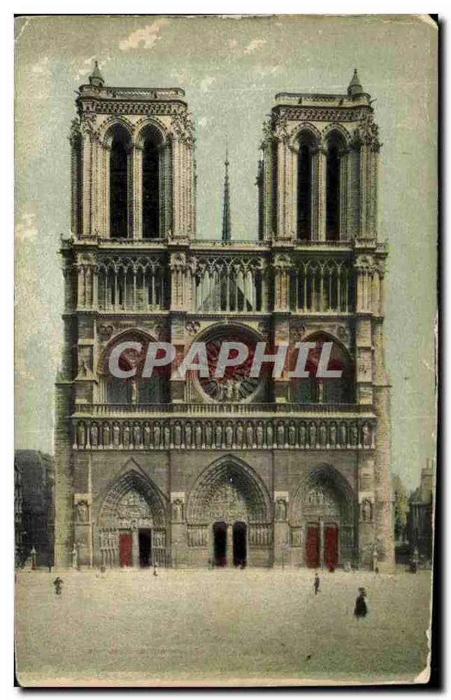 Notre-Dame de Paris — façade principale — IMP. NEURDREIN ET CIE, 52, AV. DE BRETTEUIL — PARIS - Frente