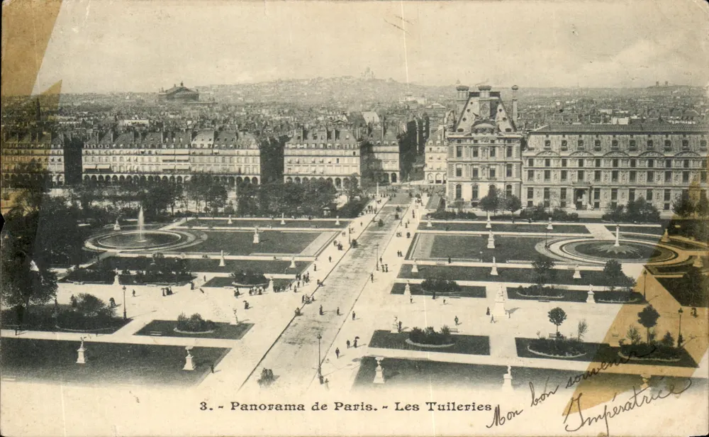 Les Tuileries — Panorama de Paris — éditeur imprimeur non identifié, n°3 - Frente