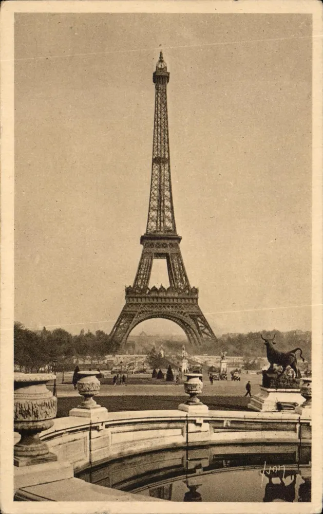 Eiffelturm und die Bassins des Trocadéro — Les Éditions d'Art 'WION', Paris — Nr. 50 - Vorderseite