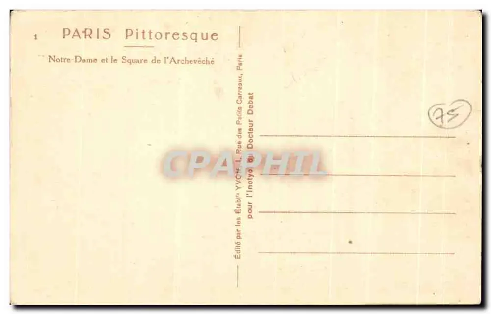 Notre-Dame de Paris — Ansicht von der Seine — veröffentlicht von den Yvcon Establishments, Paris - Rückseite