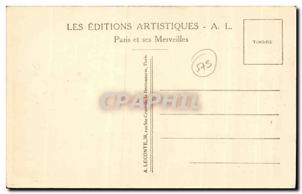 Paris — La Madeleine — Die Madeleine-Kirche — A. L. - Rückseite