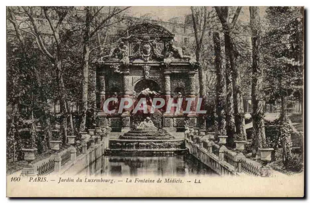 Paris — Luxembourg-Garten — Fontäne der Medici — LL - Vorderseite