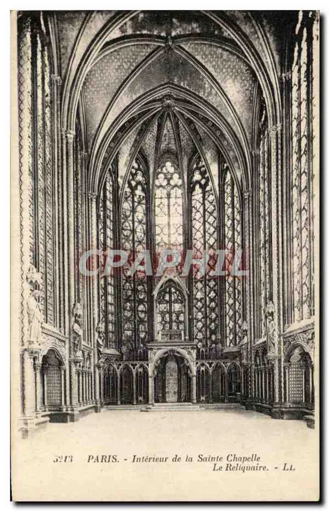 Paris - Innenansicht der Heiligen Kapelle - Das Reliquiar - LL - Vorderseite