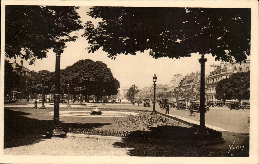 Der Rundpunkt der Champs-Élysées — Paris — Éditions d'Art YVO — n°304 - Vorderseite
