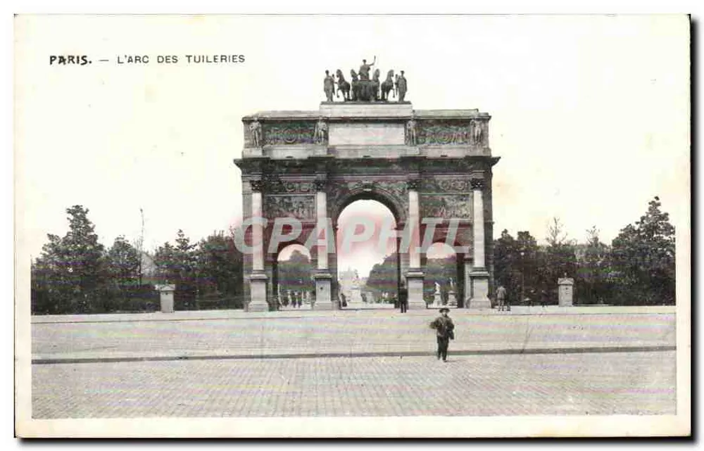 Paris — Arco das Tuileries — editor não identificado - Frente