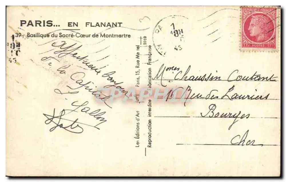 Basilika des Heiligen Herzens — Montmartre — Les Éditions d'Art - Rückseite