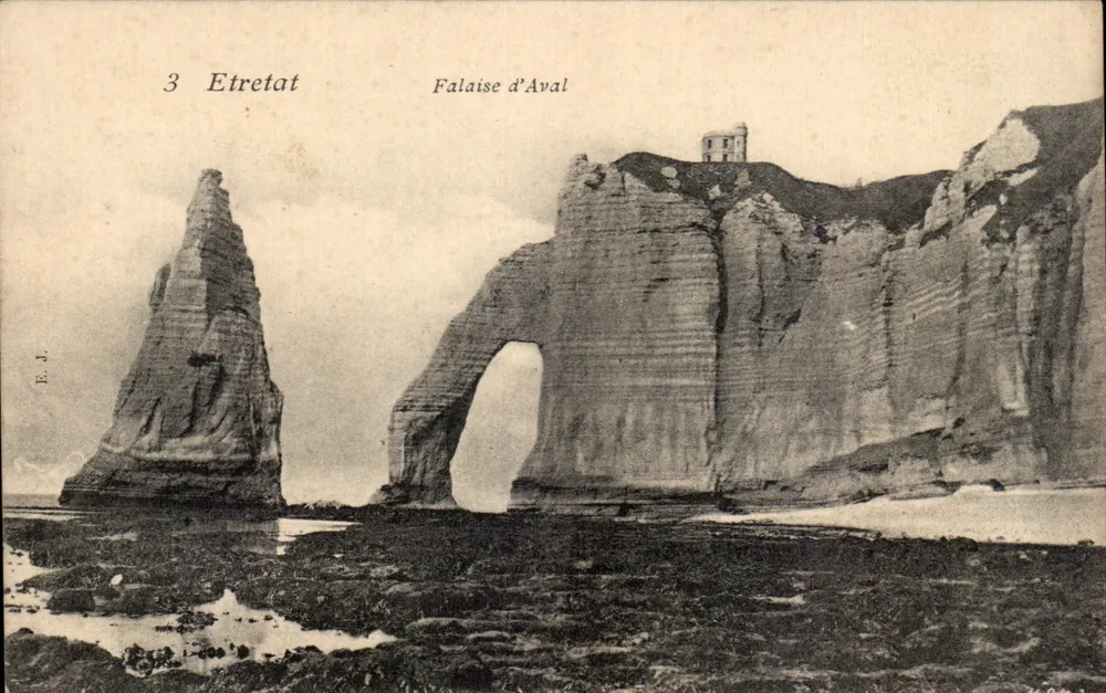 Étretat — Falésia de Aval e farol — E.J. n°3 - Frente