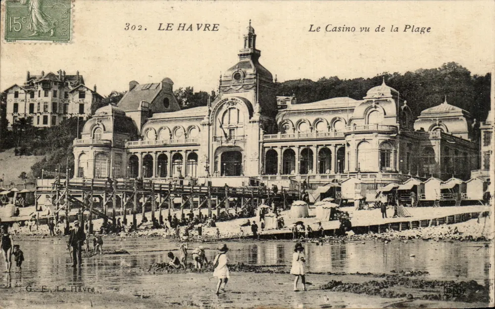 Le Havre — Der Casino von der Strandseite gesehen — G. E., Le Havre, n° 302 - Vorderseite