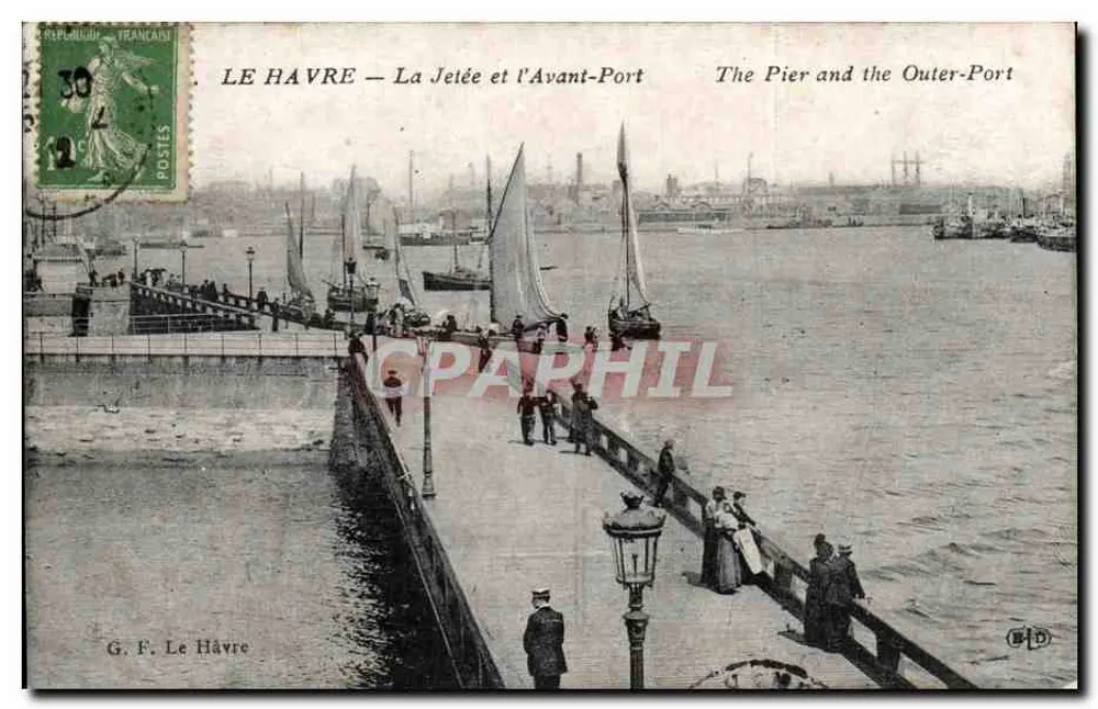 Le Havre — Die Mole und der Vorhafen — G. F. Le Havre - Vorderseite