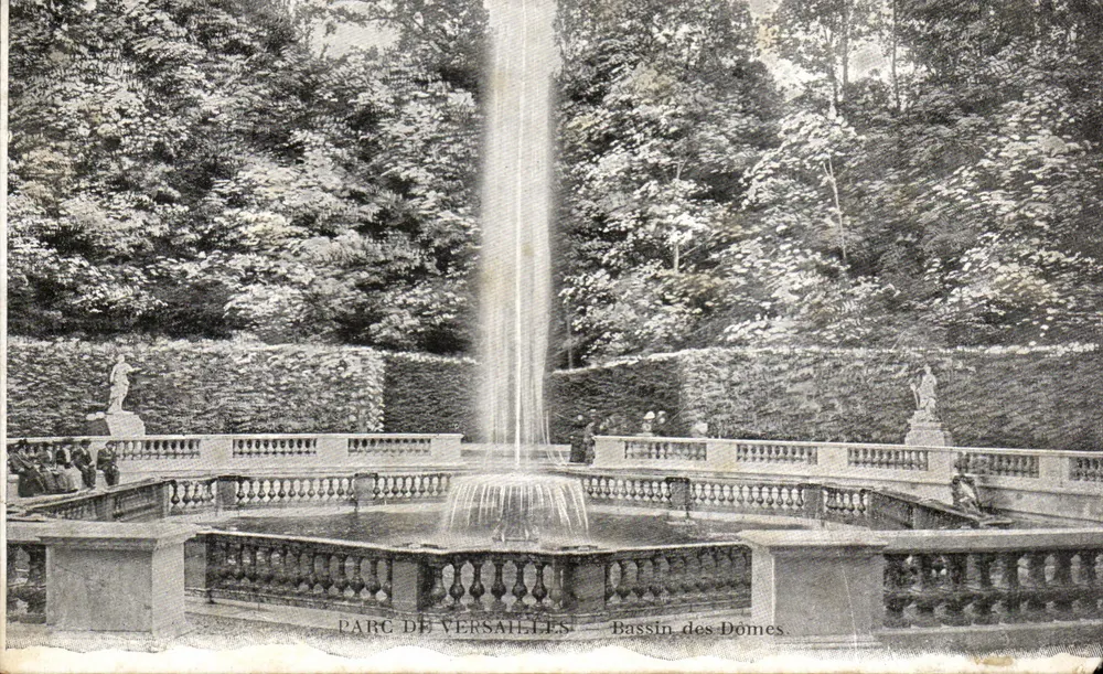 Parque de Versailles — Bassin des Dômes — editor Levý Fils et Cie, Paris - Frente