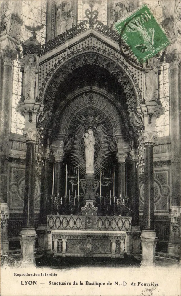 LYON — Sanctuarium der Basilika N.-D. de Fourvière — Reproduktion verboten - Vorderseite