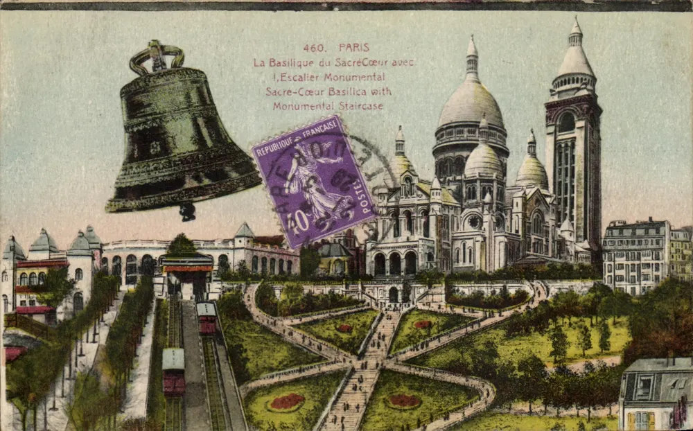 Paris — Basilika des Heiligen Herzens mit dem Monumentalen Treppenaufgang — Verlag Paris - Vorderseite