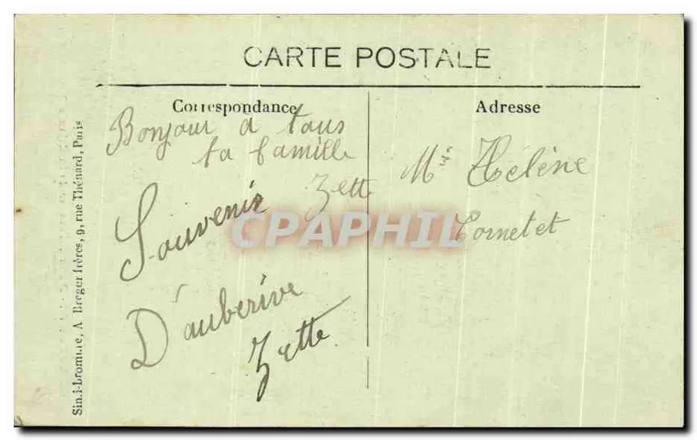 Auberive - Ehrentor der Gefängniskolonie — Verlag Parines, Nr. 18 - Rückseite