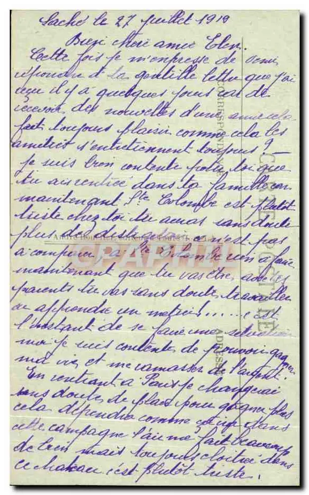 Schloss Clochegeourde — wo Honoré de Balzac lange lebte — André Boucher, Verlag, Tours (Loire-et-Cher) - Rückseite