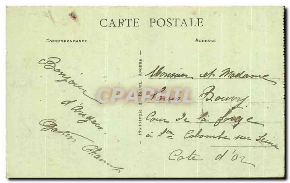 Angers - Casa de Adam (Logis Antigo do Século XVII) — Fototipia A. Biueil, n°79 - Verso