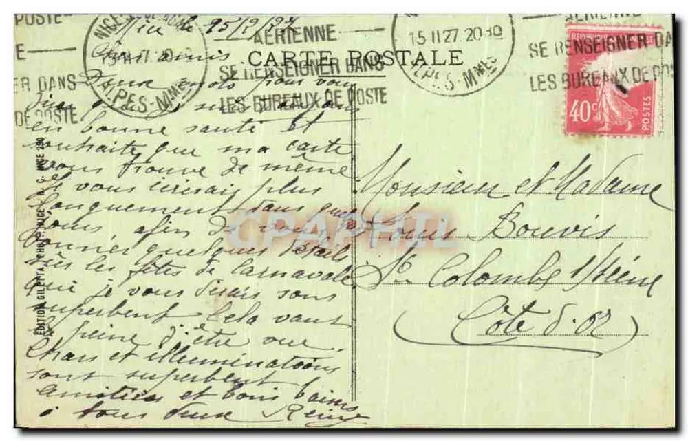Nice — Allgemeiner Blick zwischen den Pines - Berg Boron — Ausgabe G. G. NICE 289 - Rückseite