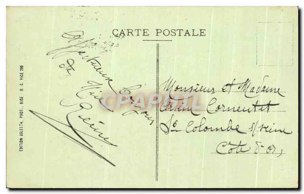 Nice - Cascade du Château — Edition Gileita, Nr. 39 - Rückseite
