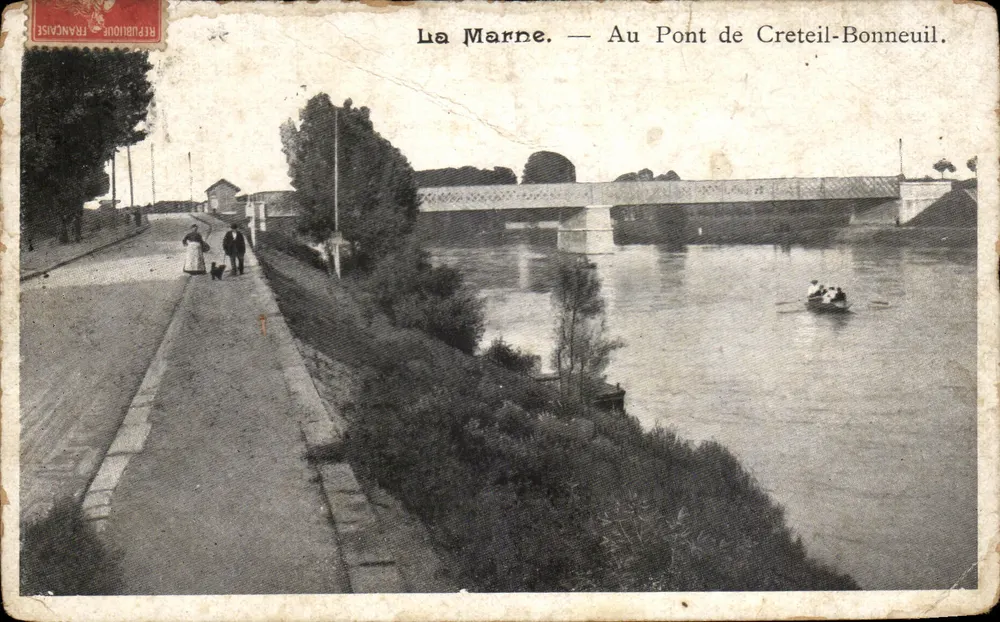 Die Marne — Am Pont de Créteil-Bonneuil — Unbekannter Verleger, Seriennummer nicht sichtbar - Vorderseite