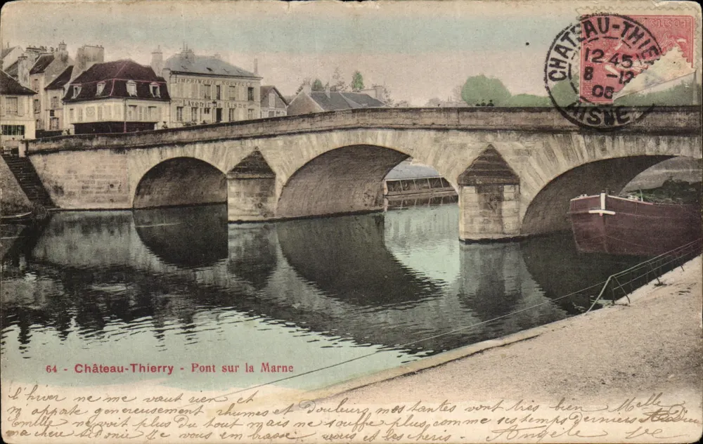Château-Thierry - Brug over de Marne — Nieuwe Drukkerij, n°64 - Voorkant