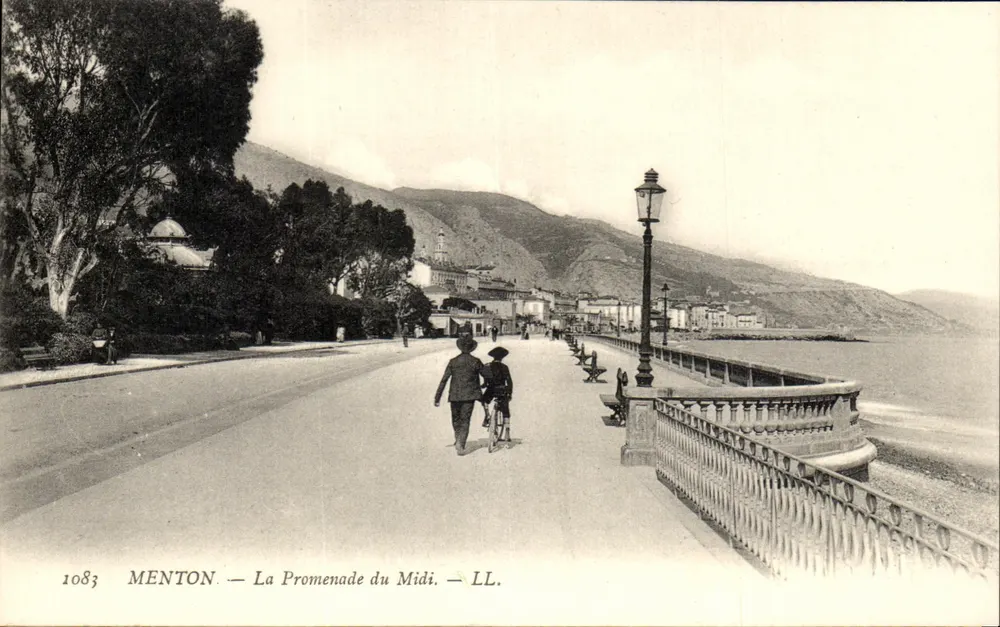 Menton — A Promenade do Meio-Dia — LL. n° 1083 - Frente